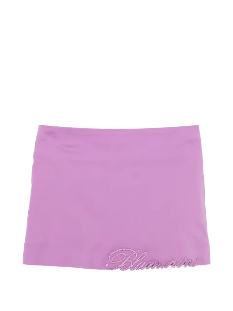 Miss Blumarine logo-embroidered skirt