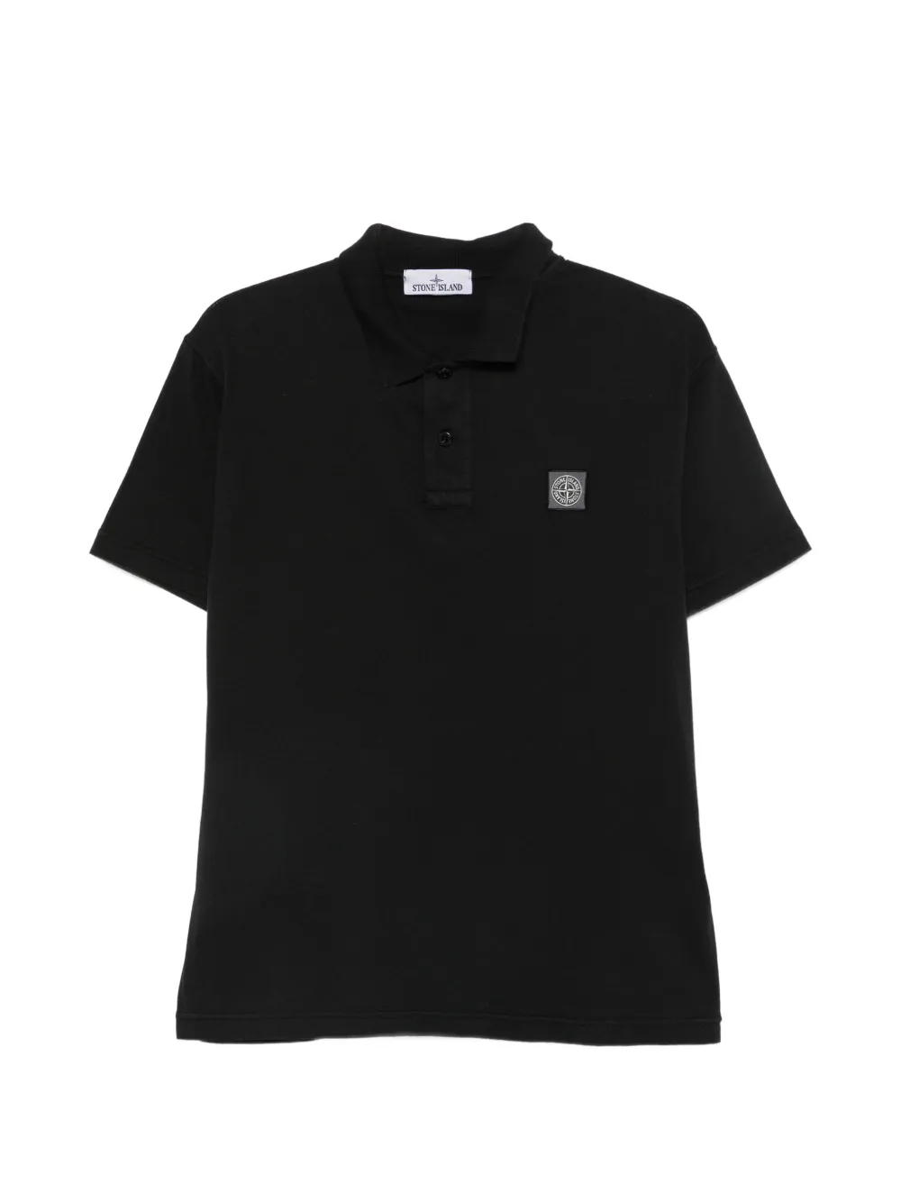 Stone Island logo-patch polo shirt - Nero