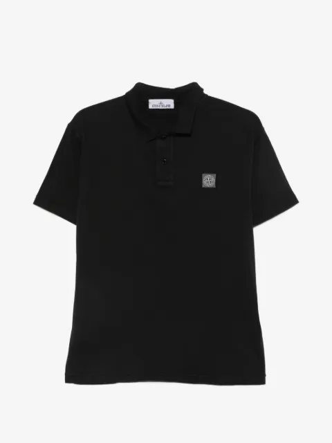 Stone Island logo-patch polo shirt