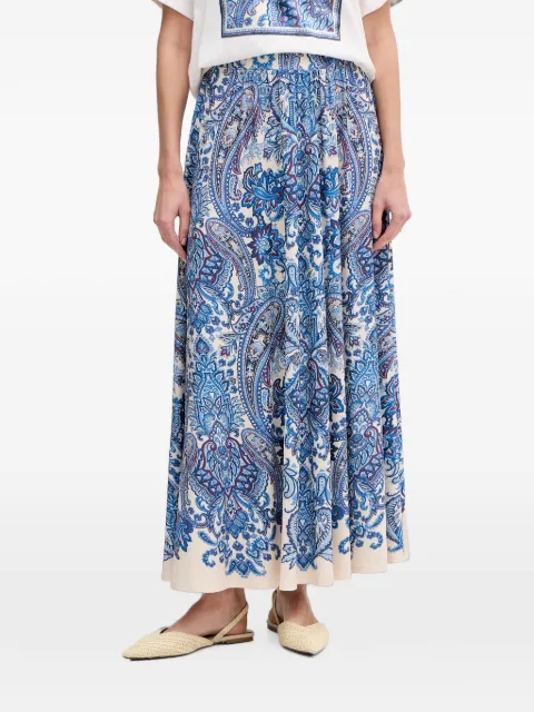 OUI paisley-print straight maxi skirt