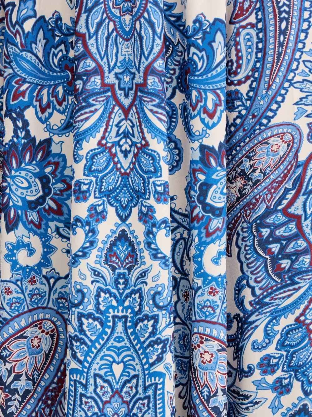 OUI Straight rok met paisley-print Blauw