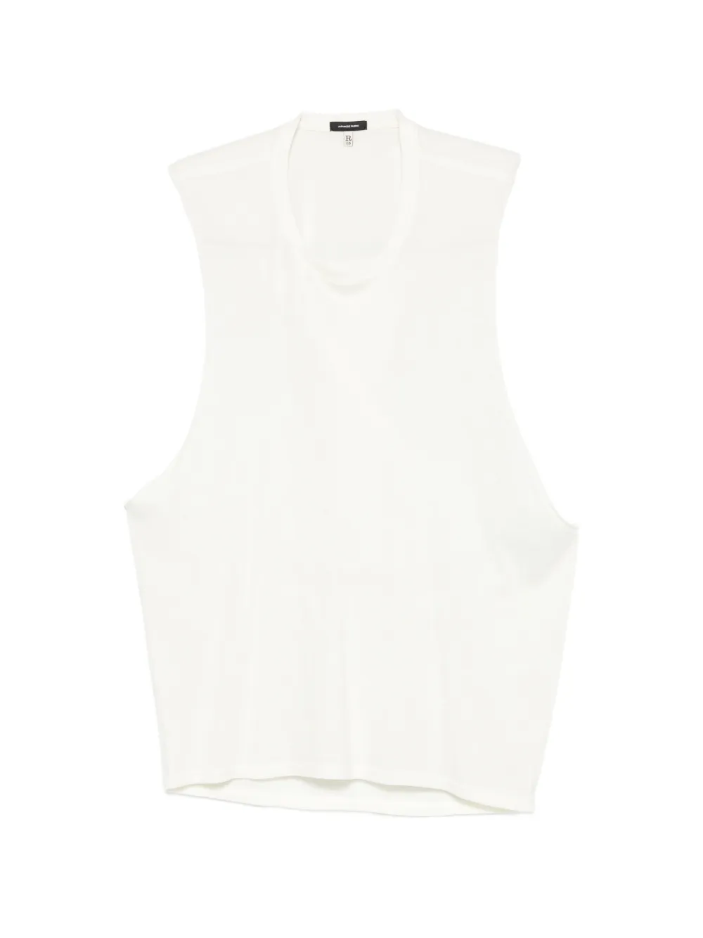 R13 sleeveless crew-neck top - White