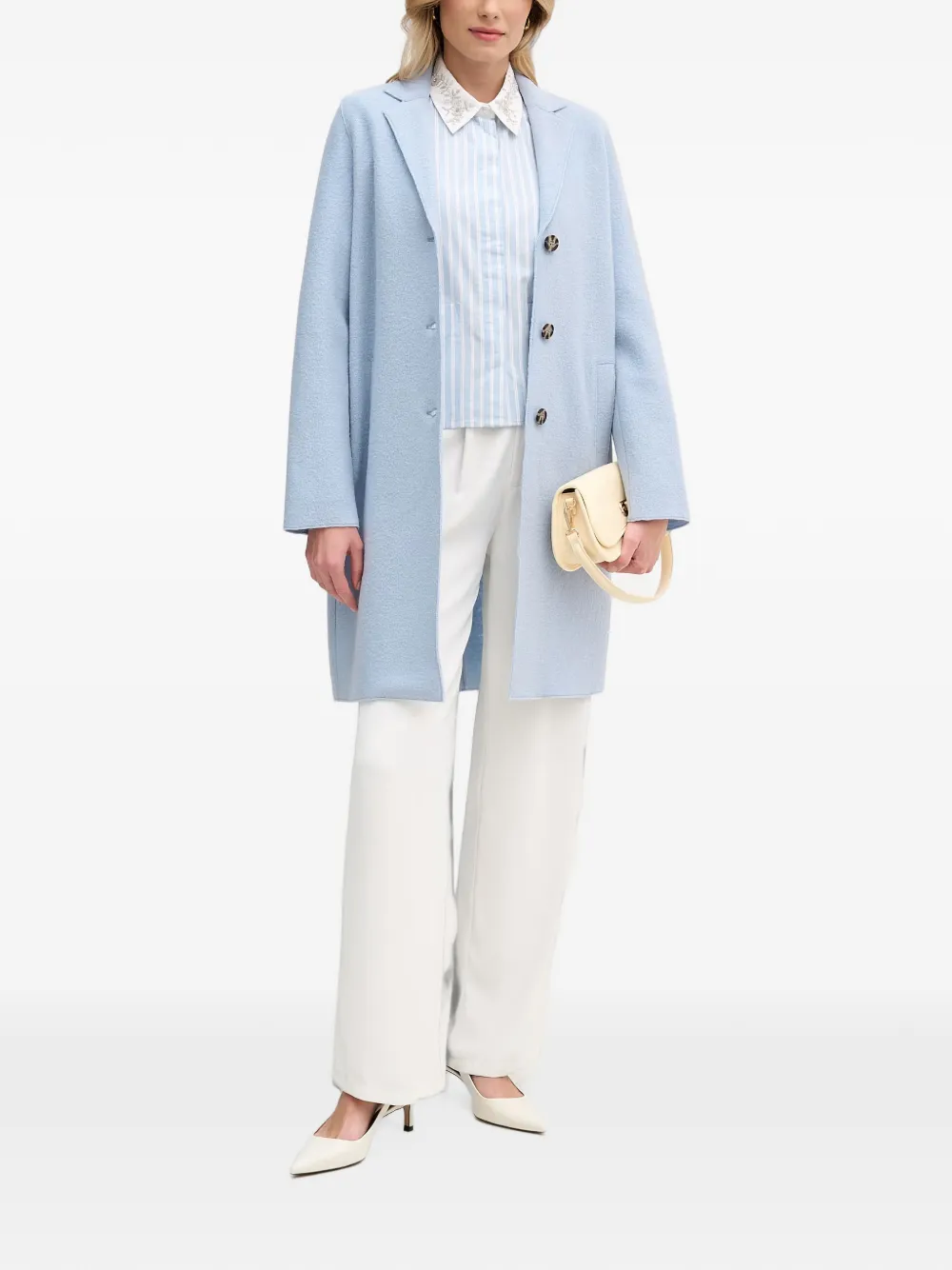 OUI Mayson wollen jas Blauw