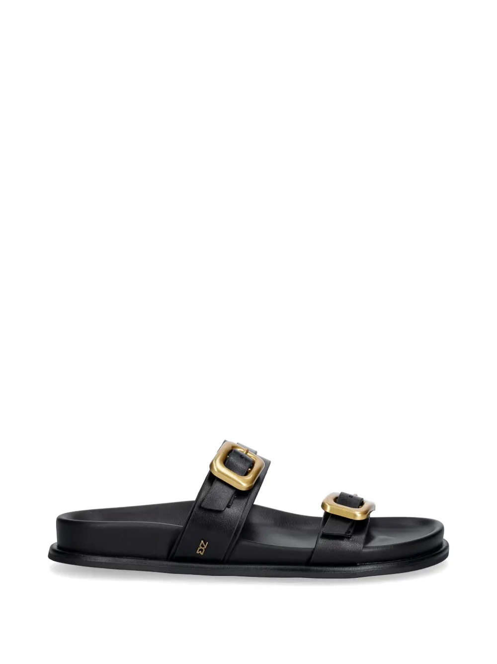 Nokwol Zaz Buckle-fastening Flat Sandals In Black