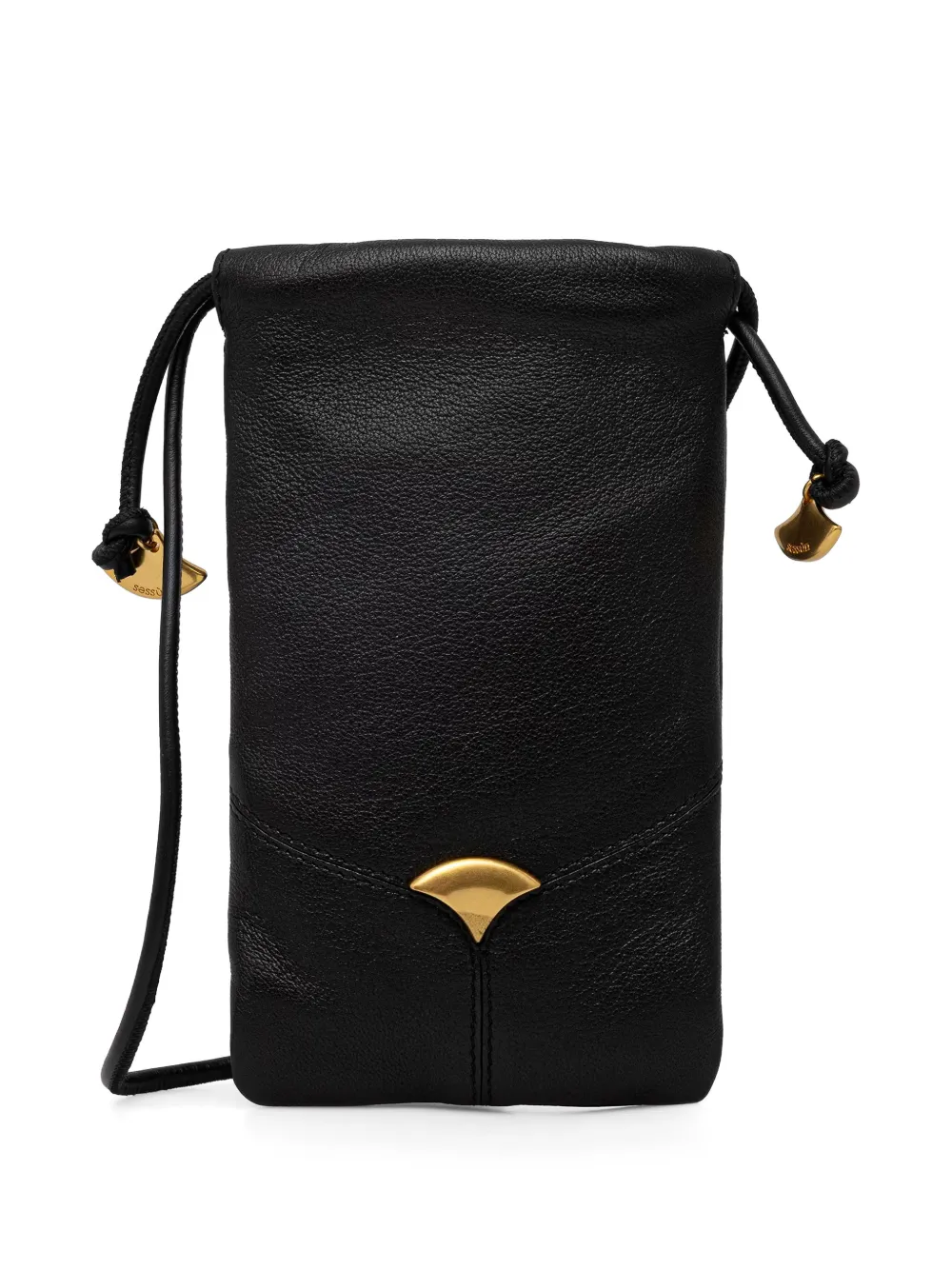 Sessùn Divio leather phone pouch - Nero