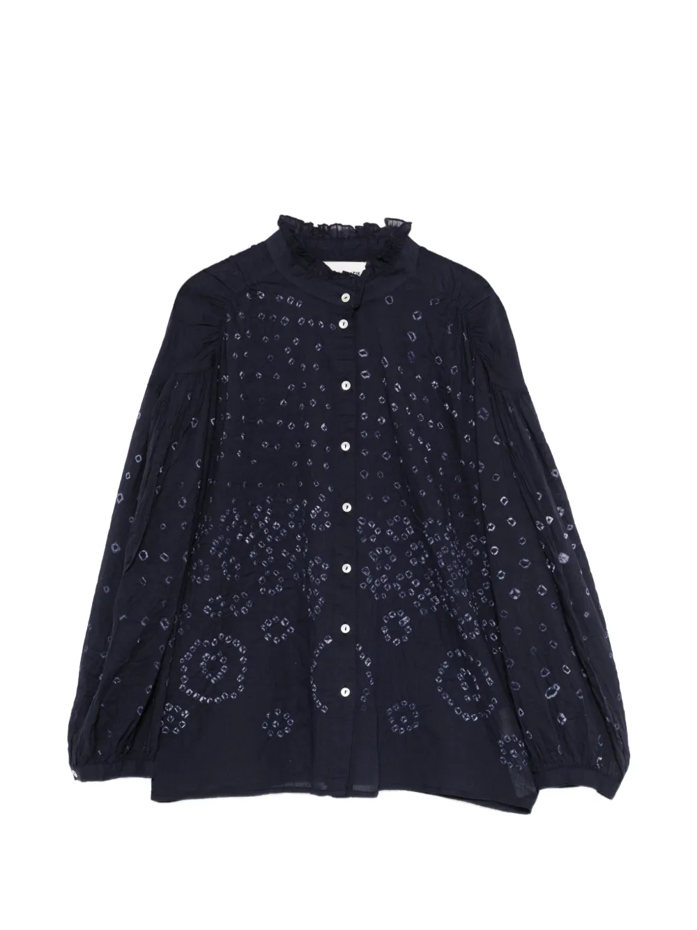 Antik Batik Bandini ruffled-collar blouse - Blu