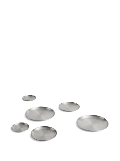 HAY brushed-finish circular plates