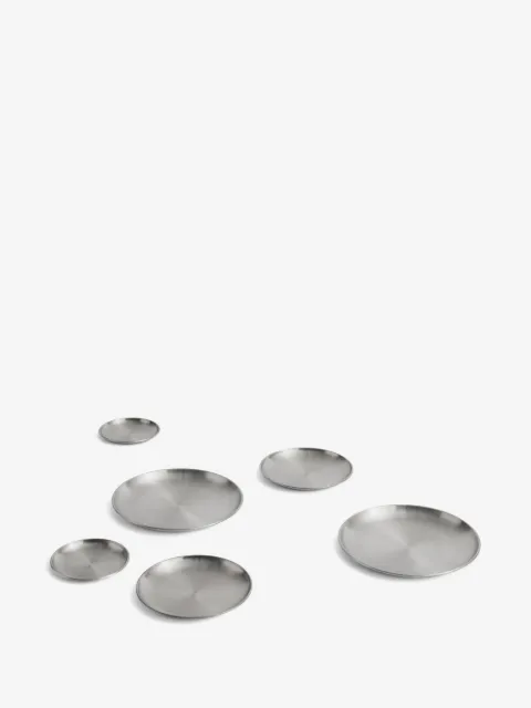 HAY brushed-finish circular plates