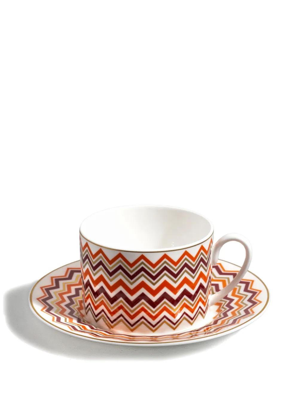 Missoni Home zigzag-print teacups - Bianco