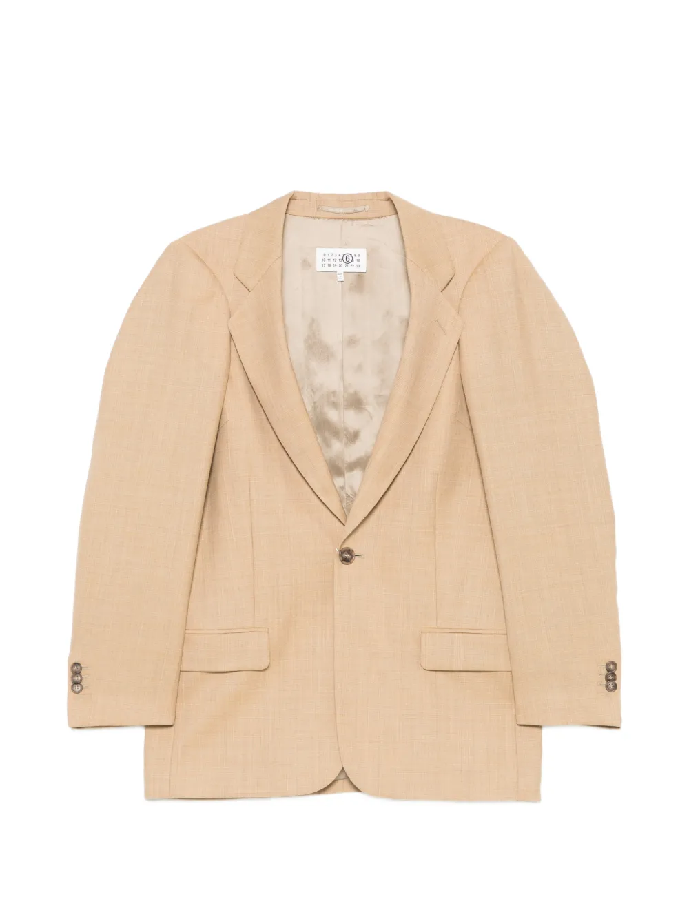 MM6 Maison Margiela single-breasted blazer - Nude