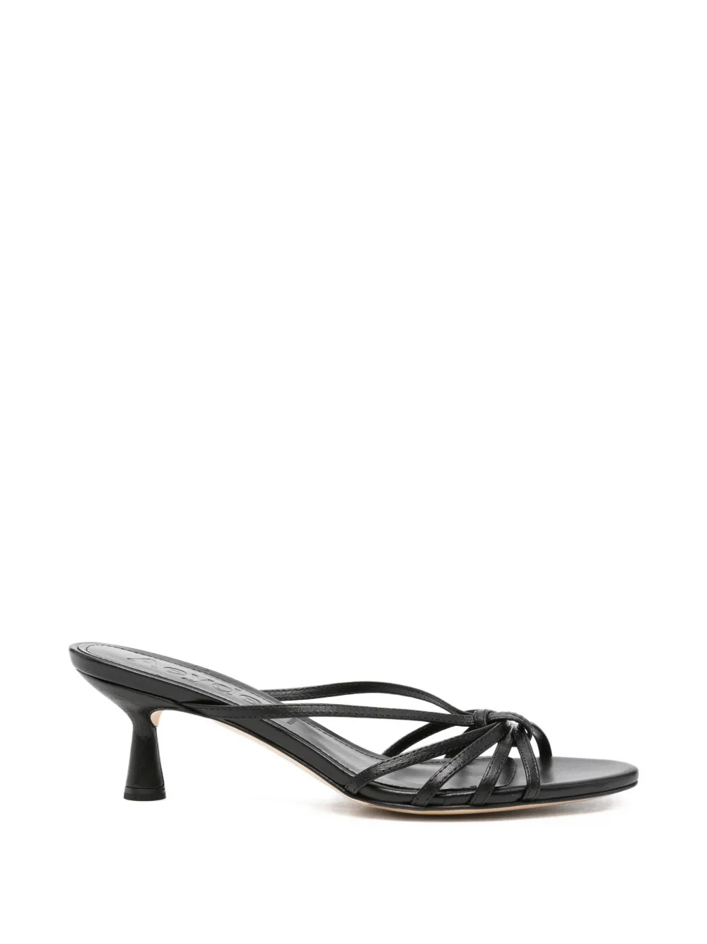 Aeyde knotted-strap leather sandals Zwart