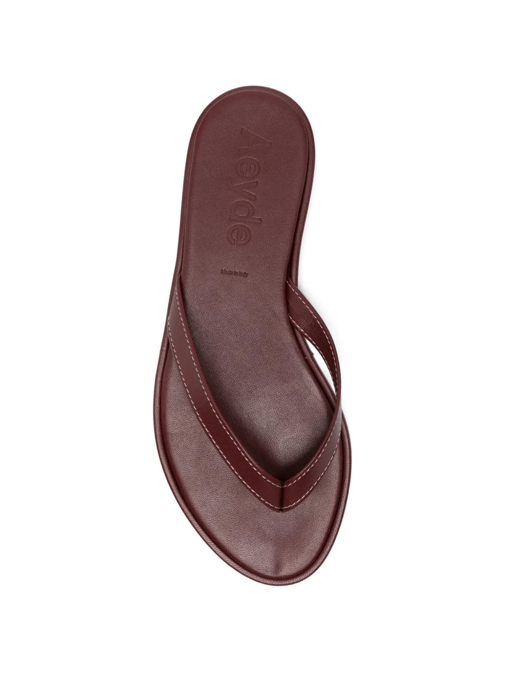 Aeyde contrast-stitch thong sandals Rood