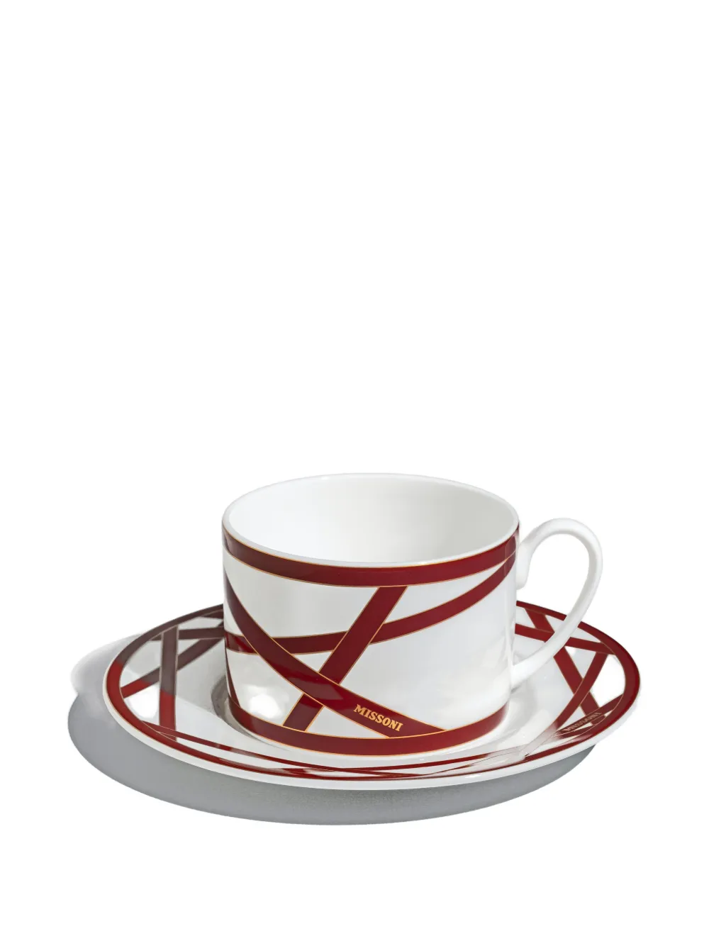 Missoni Home geometric-print teacups and saucers - Weiß
