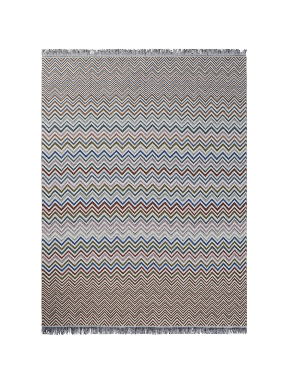 Missoni Home Antwan zigzag-knit fringed blanket - Toni neutri