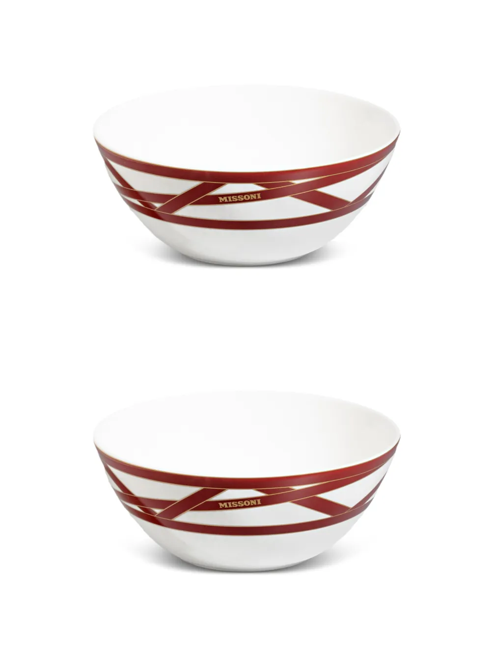 Missoni Home logo-print ribbon-detail bowl - Weiß