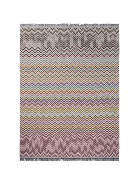 Missoni Home Antwan zigzag-knit fringed throw
