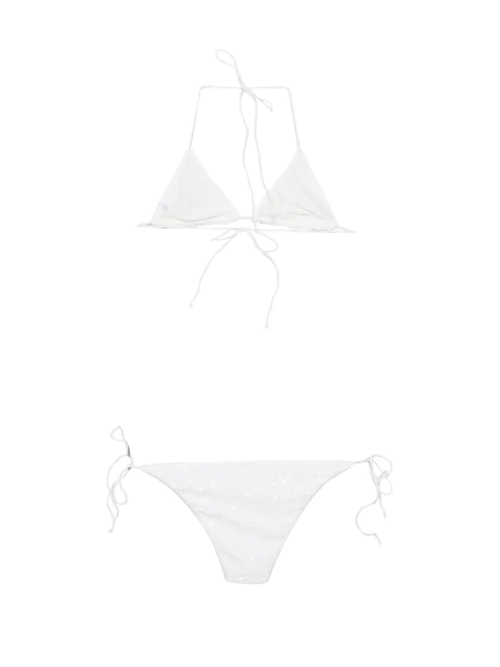 Oséree Bikini verfraaid met pailletten Wit