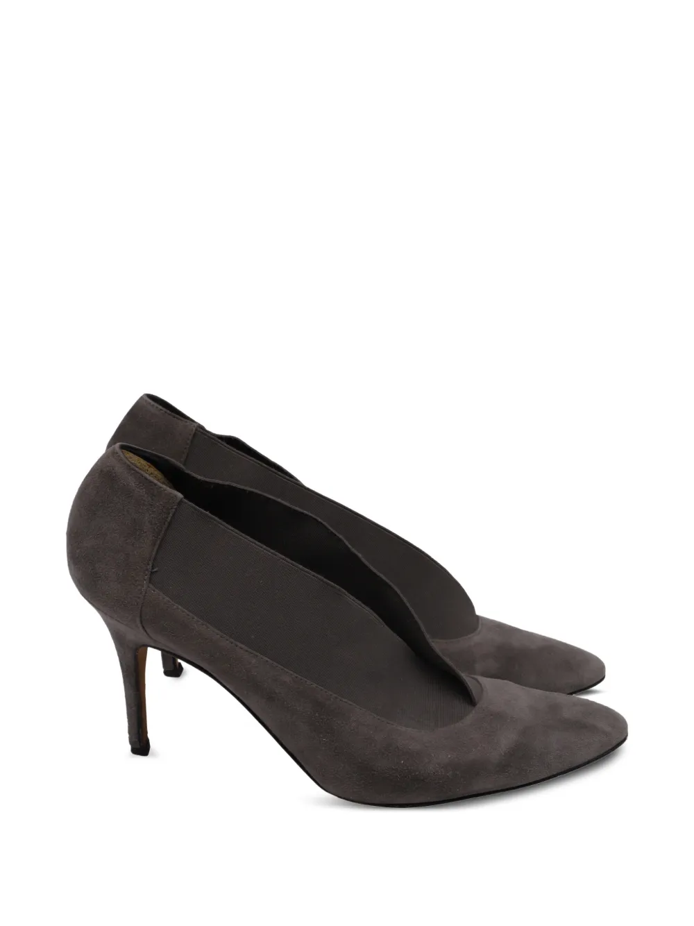 Manolo Blahnik elastic-accent pointed-toe pumps - Grau