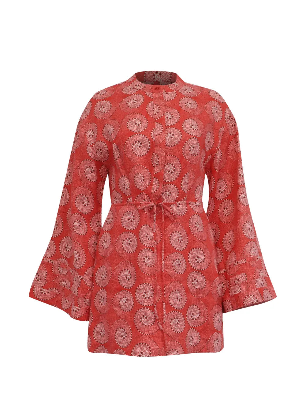 STAUD Karlee swirl-print mini dress - Rosso