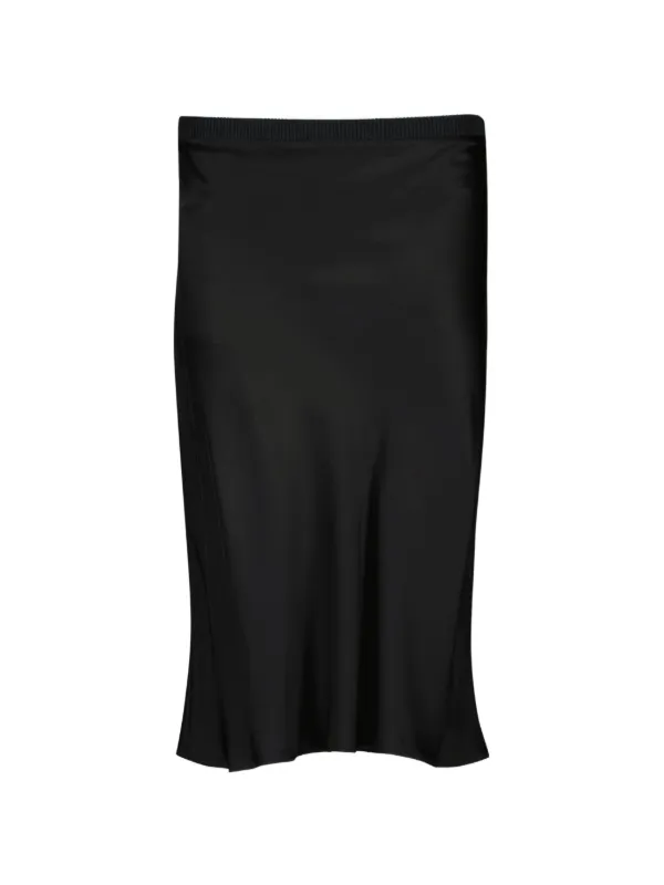 Ami Paris Ami De Coeur Midi Skirt in Black