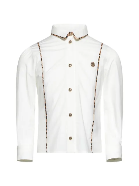 Roberto Cavalli Junior patterned-trim shirt
