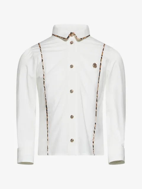 Roberto Cavalli Junior camisa con ribete de motivo