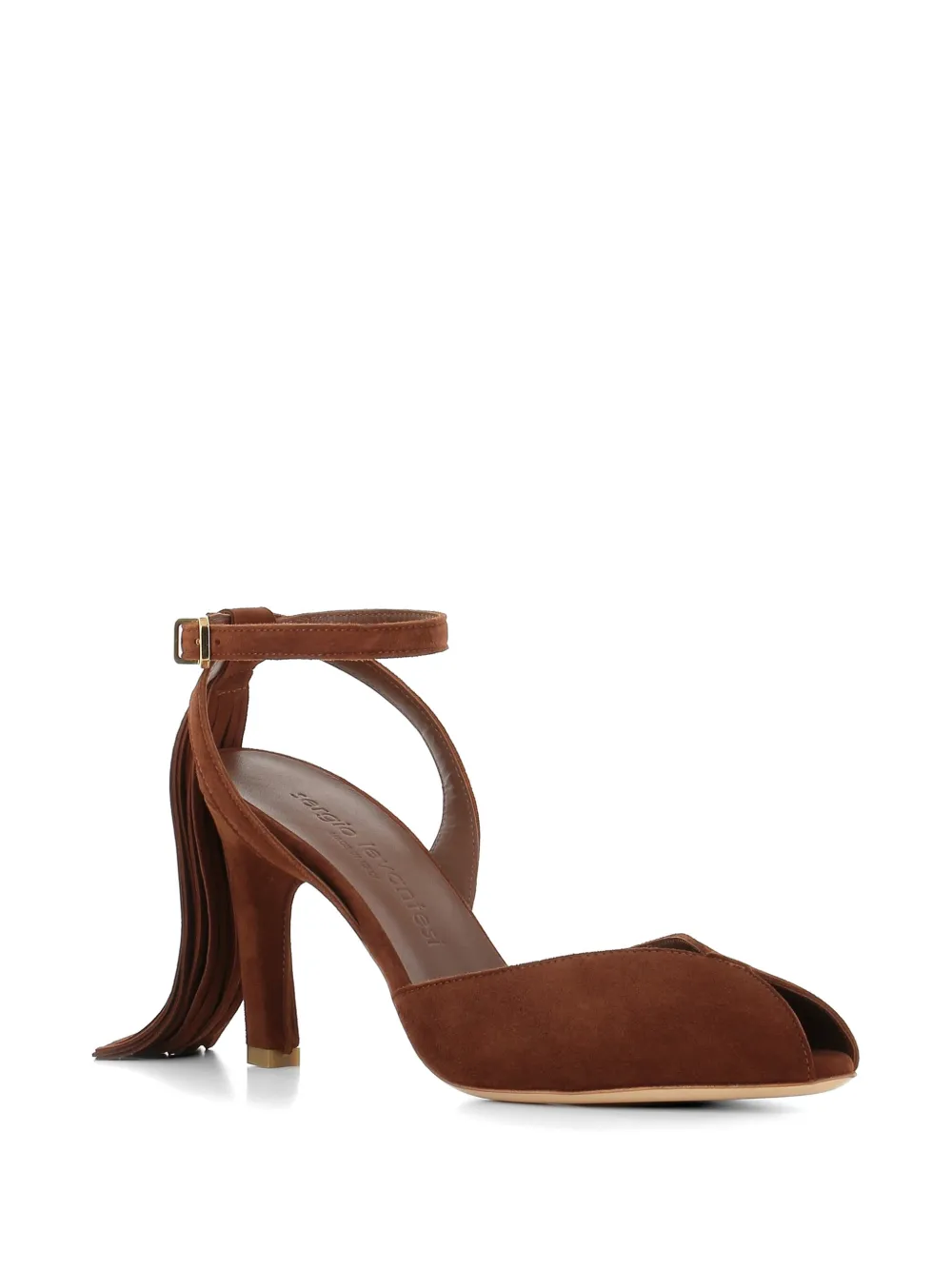 Sergio Levantesi tassel-detail peep-toe sandals Bruin