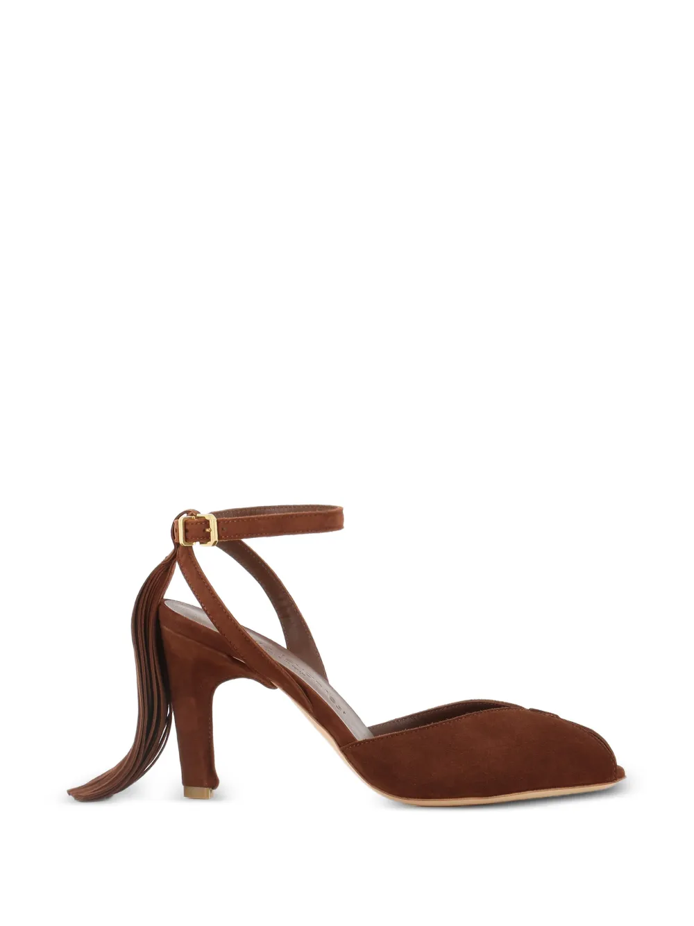 Sergio Levantesi tassel-detail peep-toe sandals Bruin