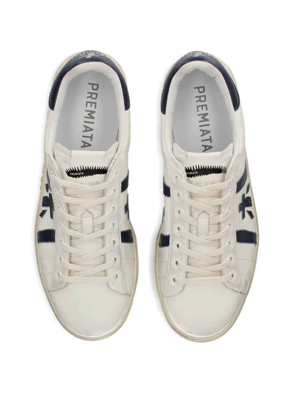 Premiata Russell logo-patch sneakers Wit
