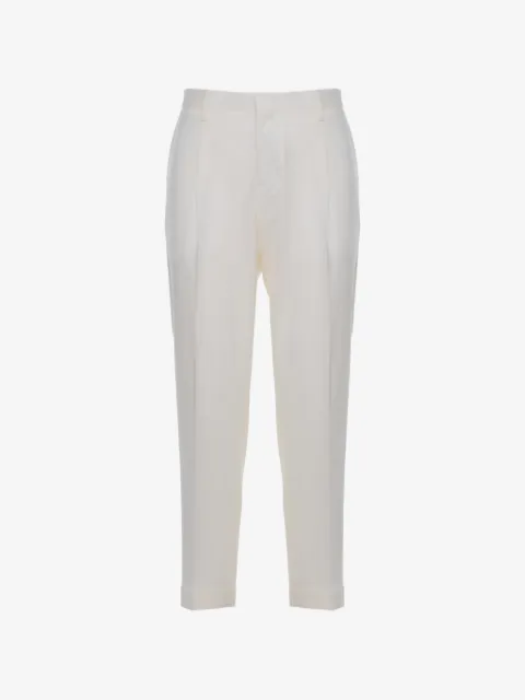 Briglia 1949 pantalones con pinzas y dobladillo vuelto
