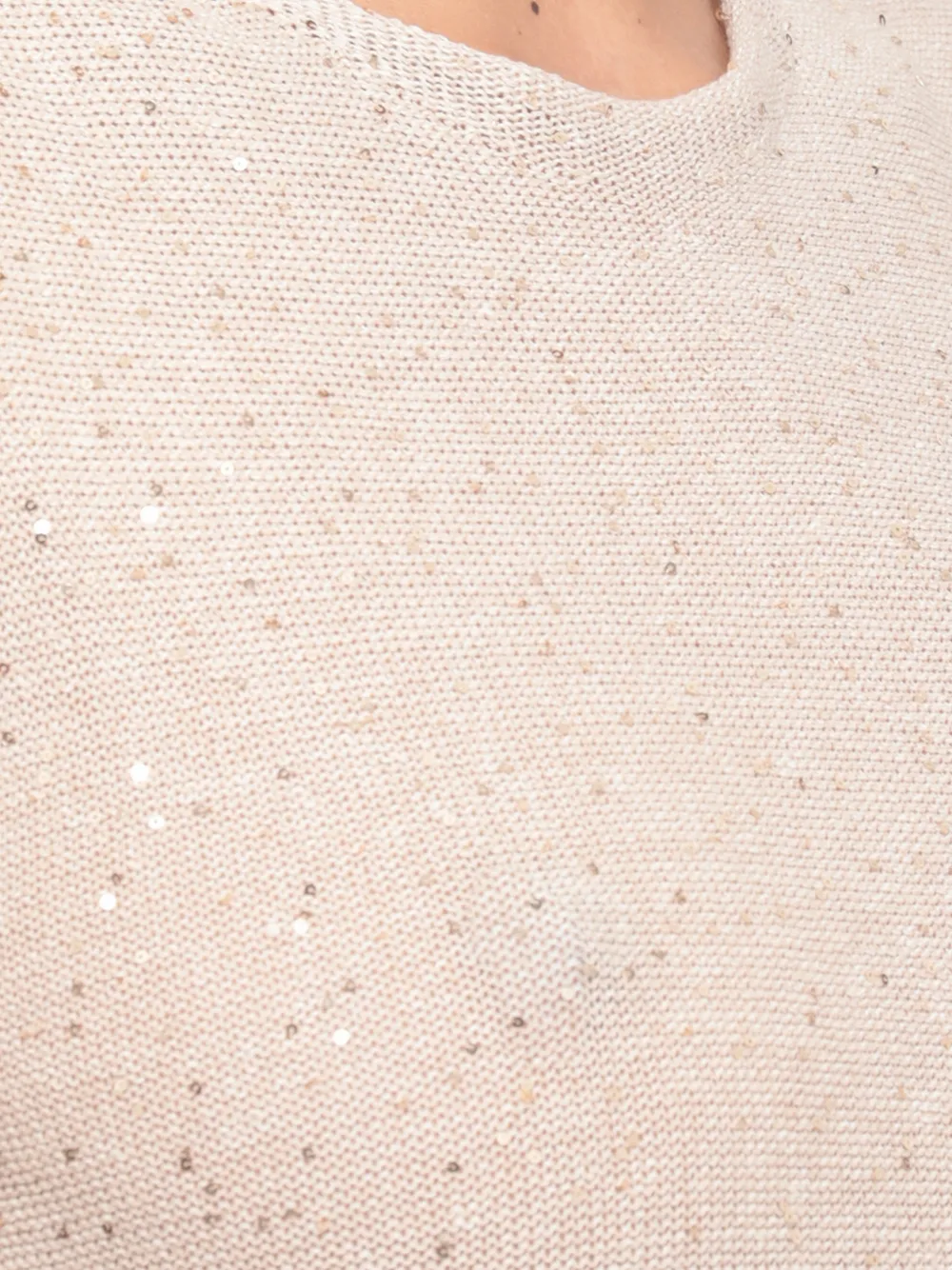 Antonelli Midi-jurk verfraaid met pailletten Beige