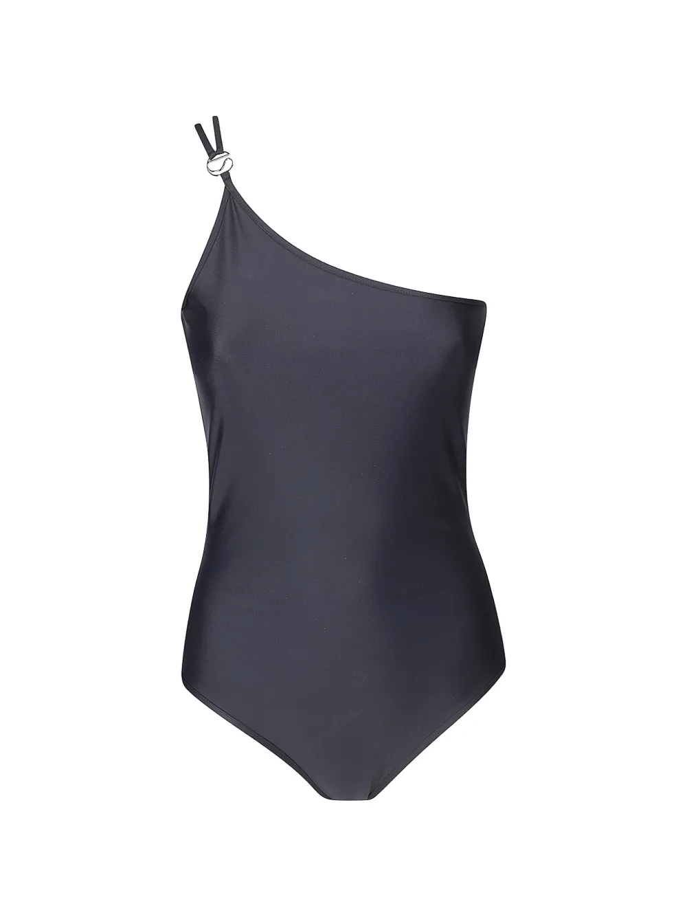Coperni logo-plaque one-shoulder swimsuit - Nero