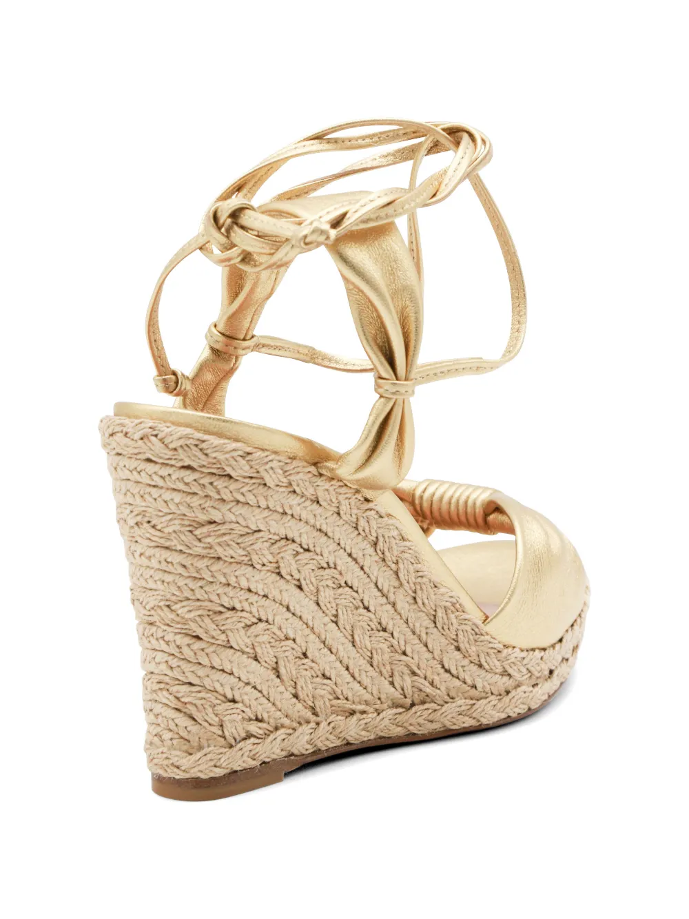 Aquazzura metallic leather espadrilles Goud