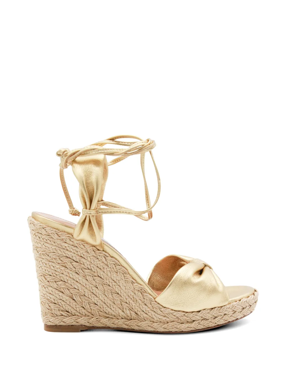 Aquazzura metallic leather espadrilles Goud