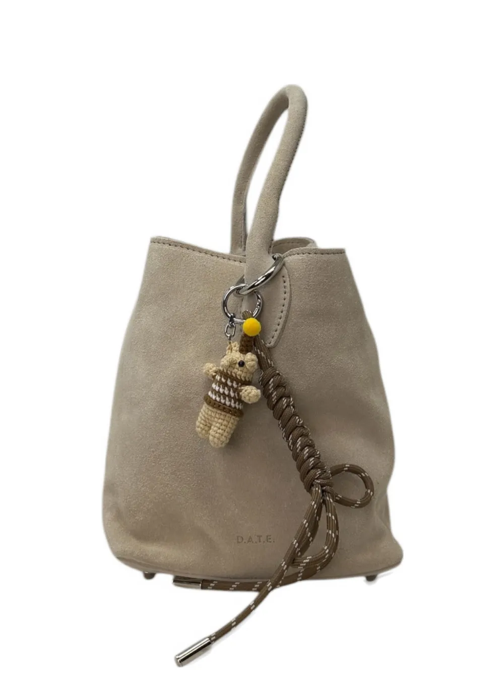 Date Paniere suede shoulder bag - Toni neutri