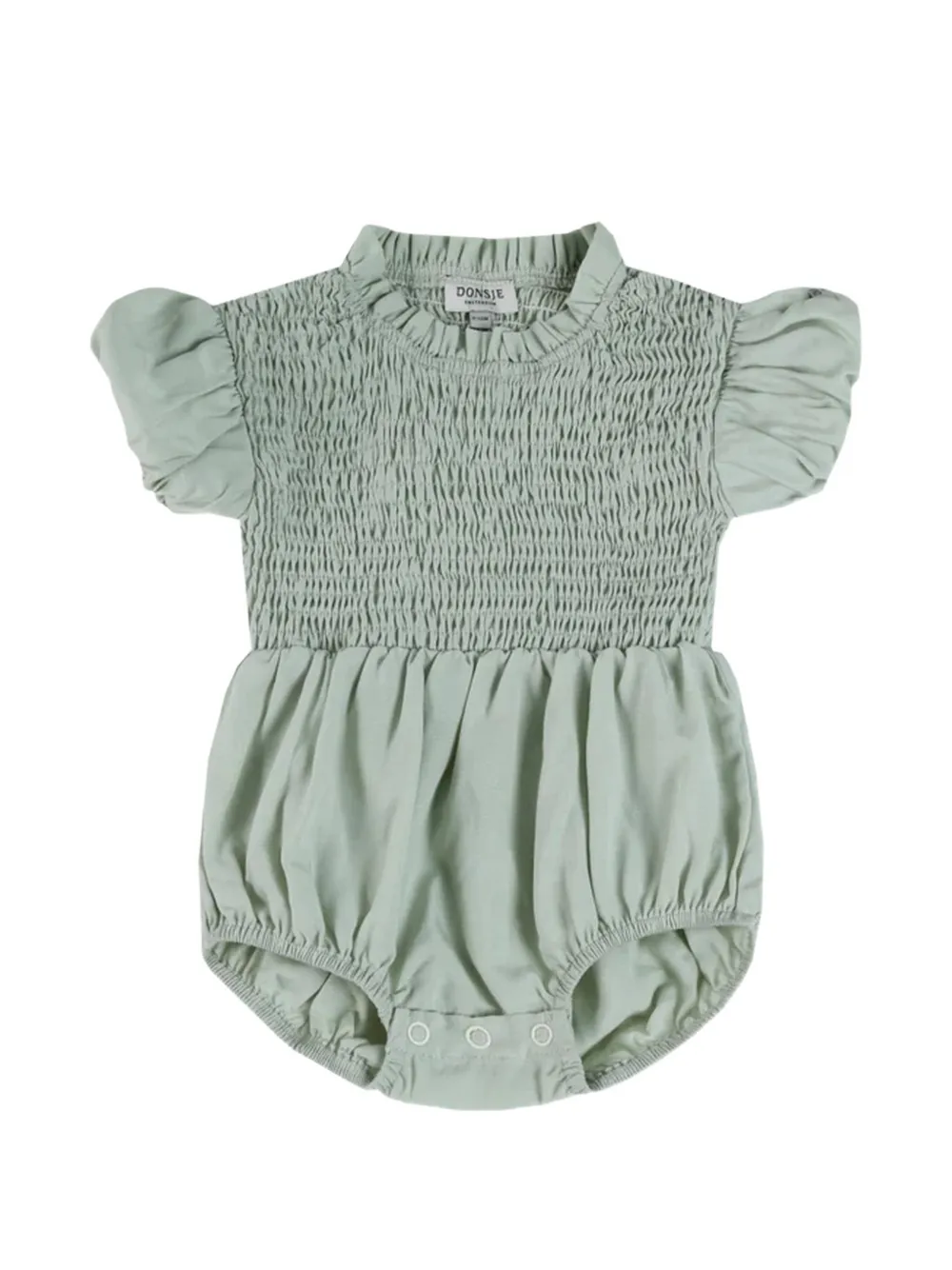 Donsje Eledor smocked ruffled bodie - Verde