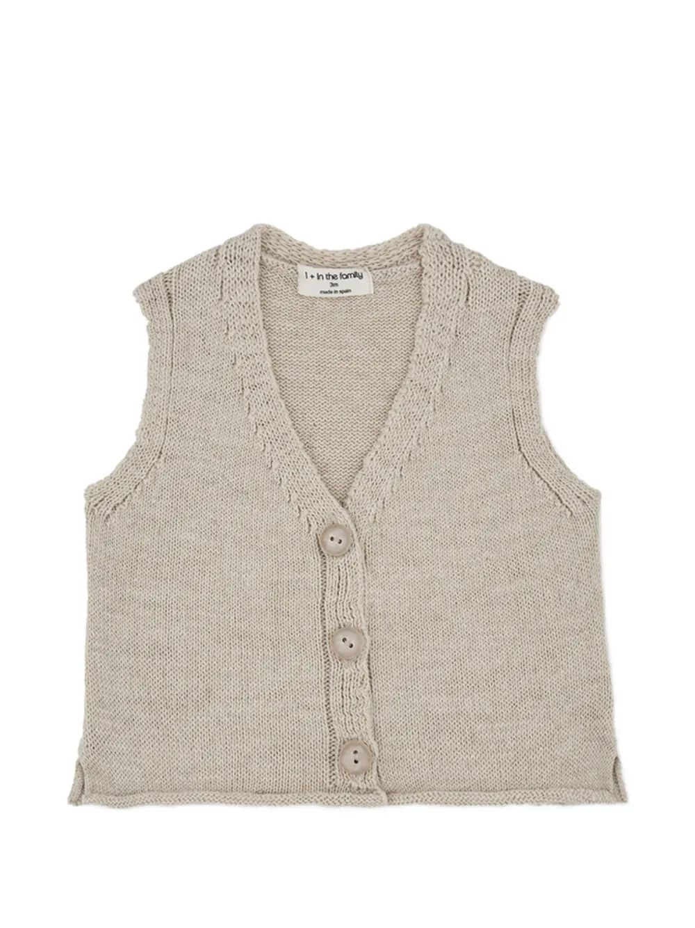 1+ In The Family knitted V-neck sweater - Toni neutri