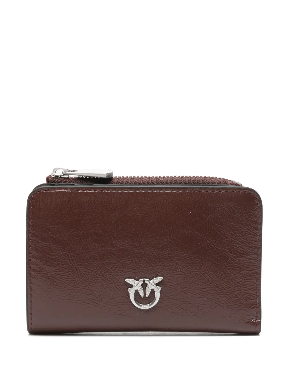 PINKO Love Birds plaque wallet - Marrone