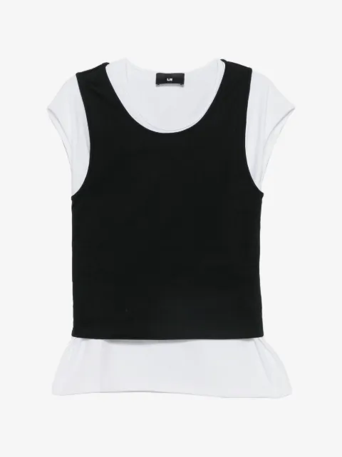 LII T-Shirt im Layering-Look mit angeschnittenen Ärmeln