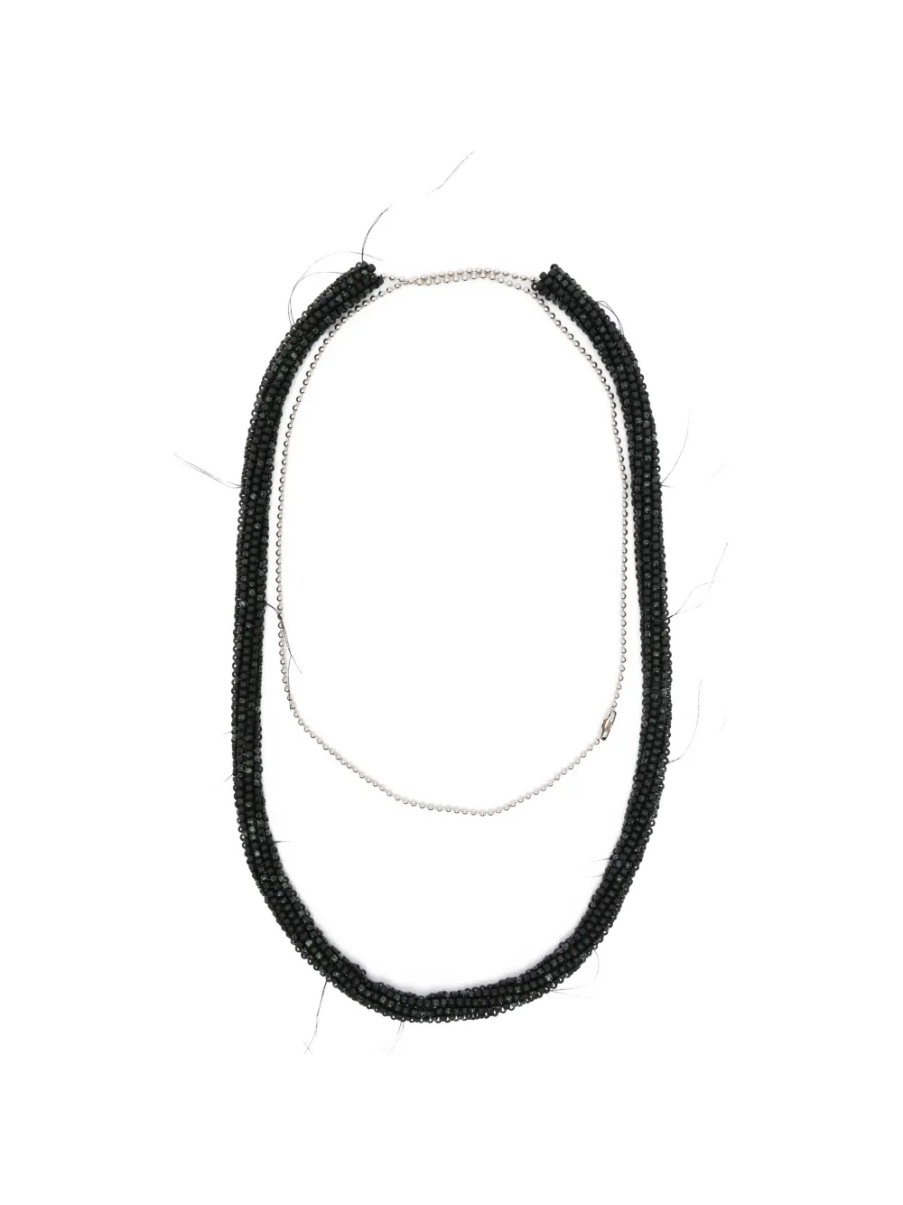 Paura ball-chain beaded necklace - Nero