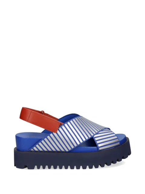 United Nude Gestreifte Rico X Sandal Sandalen mit überkreuzten Riemen
