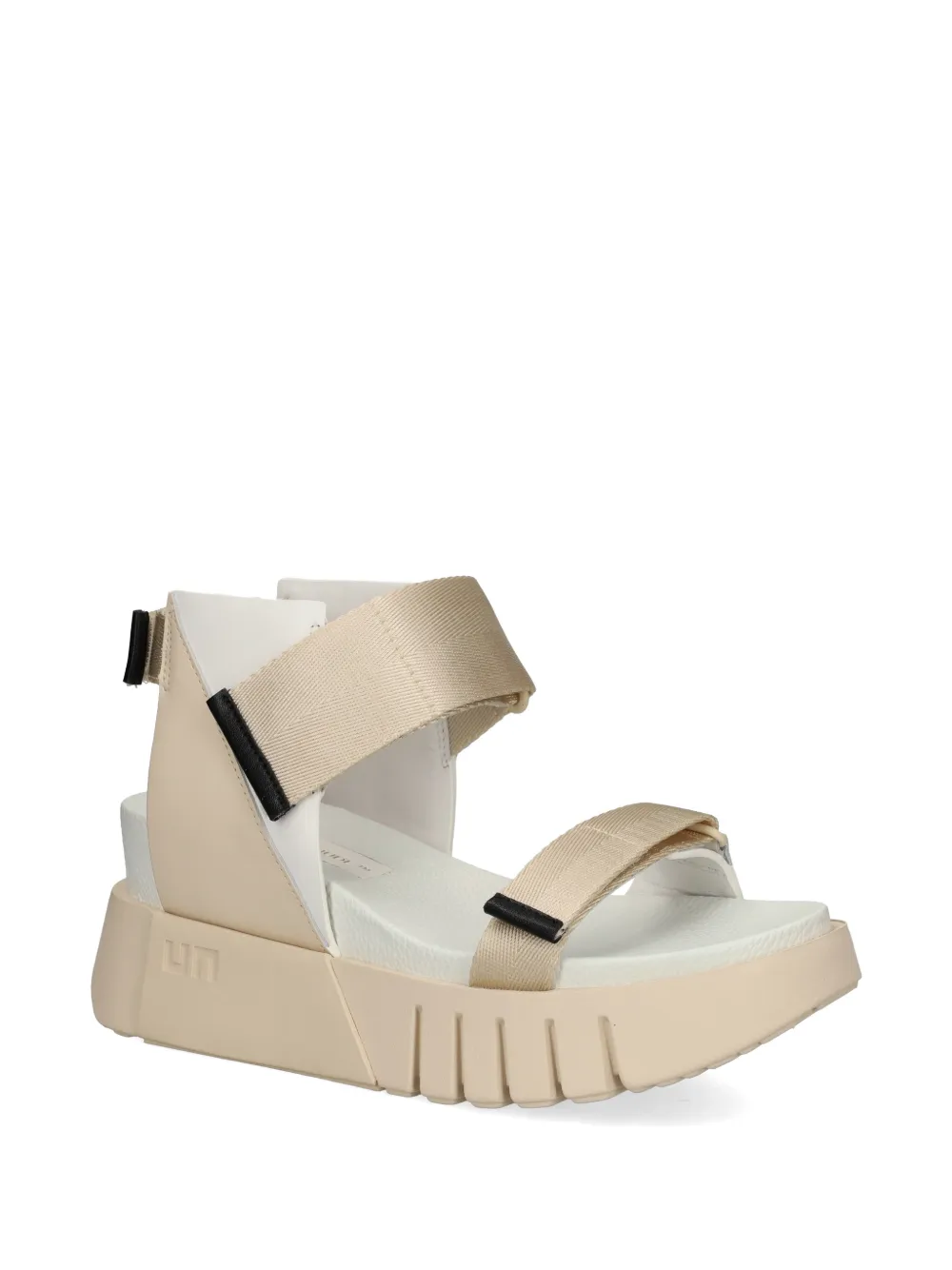 United Nude Delta Run sandalen met klittenband en plateauzool Beige
