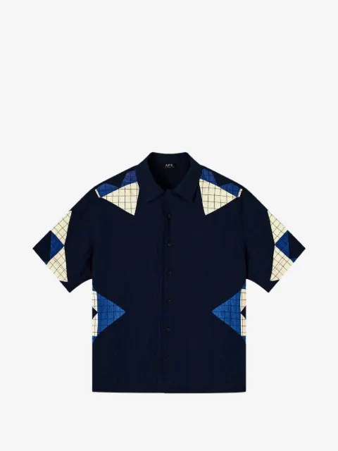 A.P.C. chemise à design patchwork
