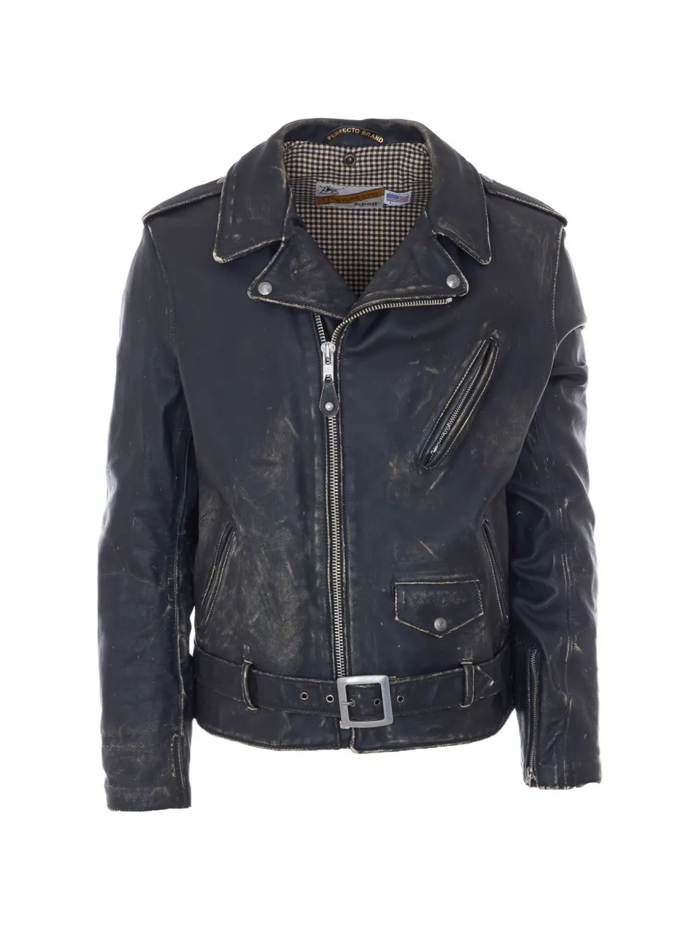 Schott Perfecto belted motorcycle jacket - Nero