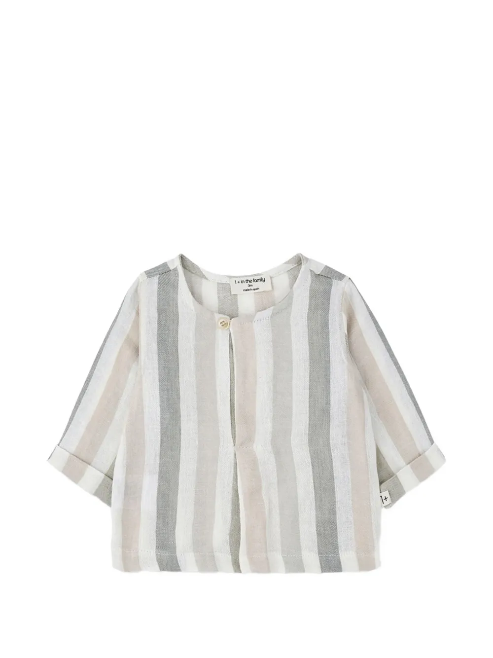 1+ In The Family striped linen shirt - Weiß