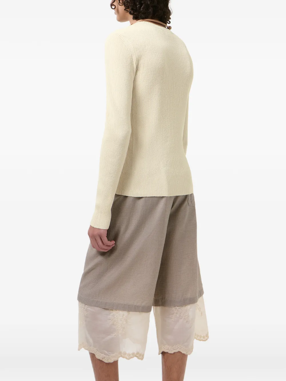 OUR LEGACY Ribgebreide trui Beige