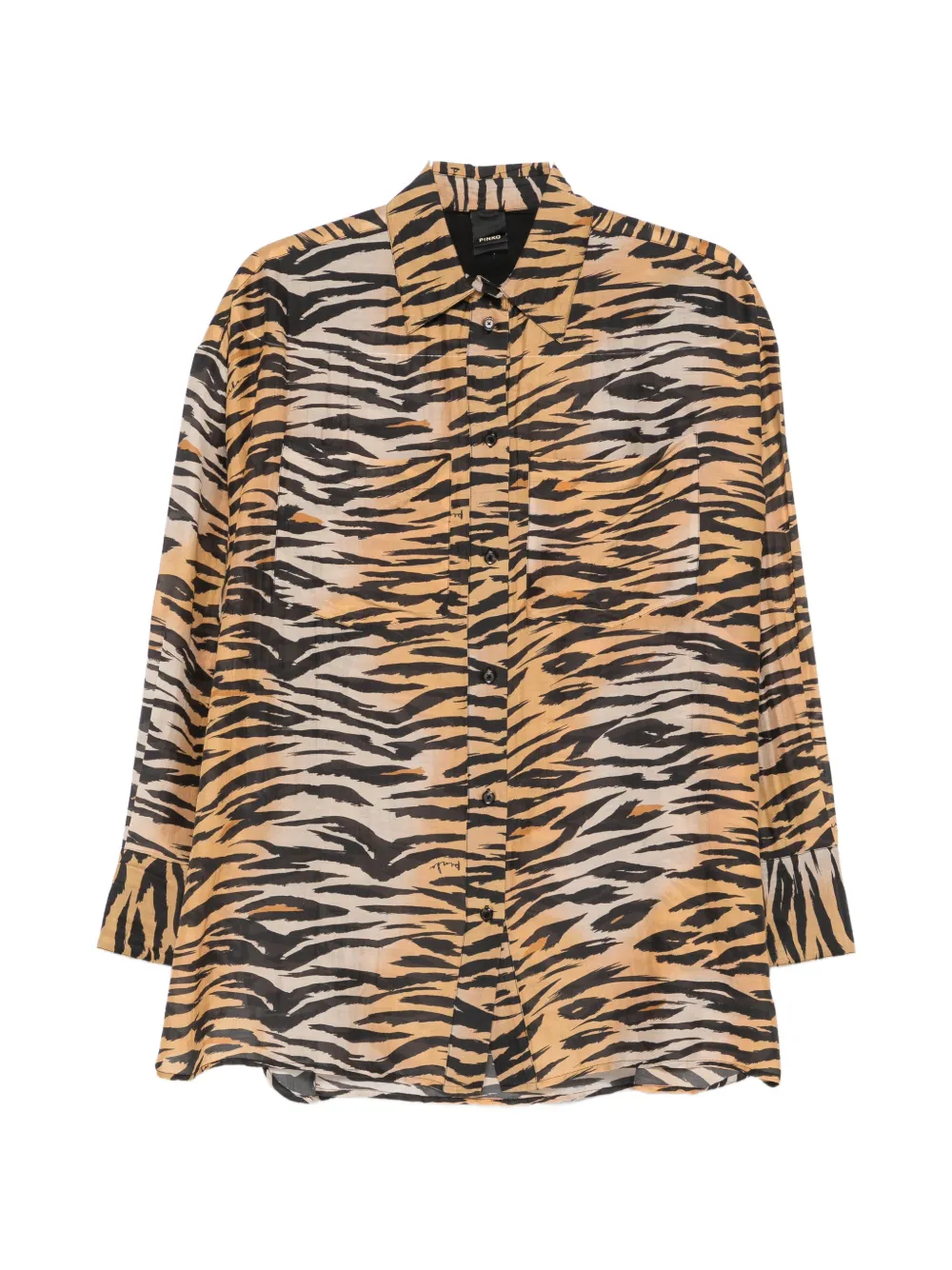 PINKO Cheyanne tiger-print shirt - Toni neutri