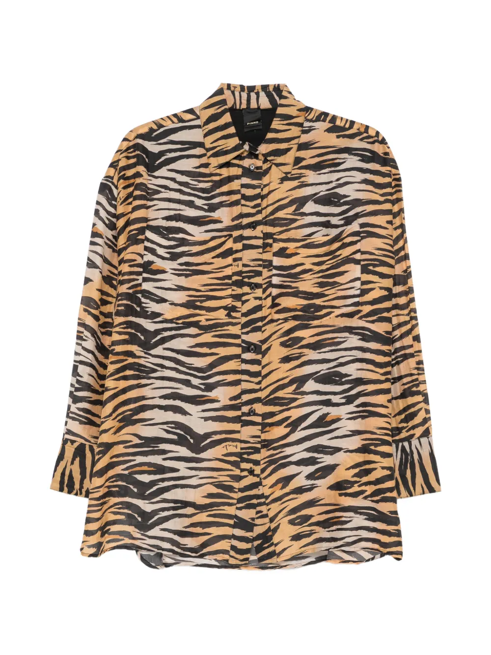 PINKO Cheyanne tiger-print shirt - Toni neutri