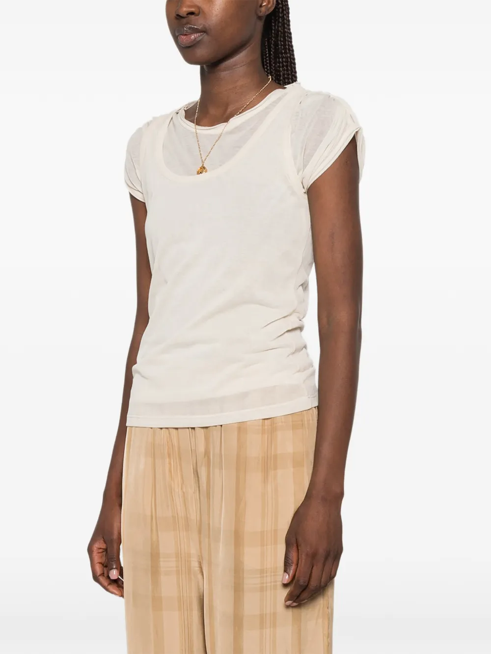 PINKO Gelaagd poloshirt Beige