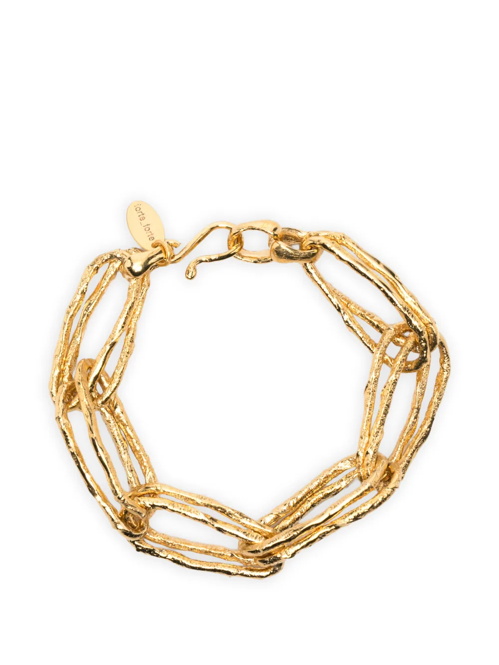 Forte Forte hammered-effect chain-link bracelet - Oro